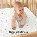 KeaBabies 2-Pack Muslin Crib Sheets for Boys, Girls - 100% Organic Cotton Fitted Baby Crib Mattress Sheet, Soft Breathable Standard Toddler Bed Cover Bedding Set, Neutral, Durable 52x28 (Nordic) by TinyTreasures Baby Boutique