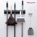 EXTRA GRIP Mop & Broom Holder Wall Mount - Wall Hanging Garden Tool & Utility Closet Organizer, Mop & Broom Hook, Broom Hanger Wall Mount, Mop Broom Organizer, Wall Mounted Broom Rack Mop Storage by CozyNest Decor