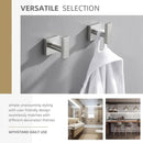 Angle Simple Bathroom Towel Hook 2 Pack, SUS304 Stainless Steel Bath Robe Holder, Modern Coat Hook Wall Mounted, Brushed Nickel by CozyNest Decor