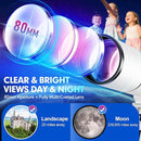 Hawkko Telescope for Adults & Kids – 80mm Aperture 500mm Telescopes for Adults Astronomy, (20X-150X) Portable Refractor Telescope Kit for Beginners with Decorate Stickers, AZ Tripod, Phone Adapter by TinyTreasures Baby Boutique