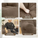 Bean Bag Chair with Filler, Bean Bag Sofa with Tufted Soft Stuffed Filling, Fluffy and Lazy Sofa, Comfy Cozy BeanBag Chairs with Memory Foam for Dorm, Apartment, Living Room (Brown) by CozyNest Decor