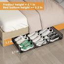NADAMOO Large Under Bed Storage with Wheels, Low Profile Rolling Under Bed Storage Containers，Foldable Metal Under the Bed Organizer Bins for Bedroom，2 Packs by CozyNest Decor