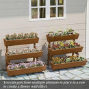 3-Tiers Wooden Raised Garden Bed,Wood Planter Box for Vegetable,Flower Rack,Flower Pot Stands,Indoor Outdoor Gardening Planting Beds (Brown, Large) by GreenHaven Gardens