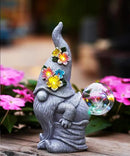 Nacome Solar Funny Gnome Statue for Garden: Outside Decor with Blow Bubbles Ball Lights Clearance for Yard Art Lawn Ornaments Porch Patio Balcony - Birthday Gifts for Grandma Mom Women by GreenHaven Gardens