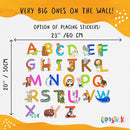 ABC Educational Wall Stickers for Kids - Animal Alphabet Wall Decals by Lipastick - Peel and Stick Letters for Boys and Girls Bedroom, Baby Room, Nursery Decor - Removable Wall Art by TinyTreasures Baby Boutique