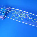 Clear Longboard Skateboard - Transparent Acrylic Long Boards with Light-Up LED Wheels for Smooth Rides - Ride The Streets in Style with Longboard Built for Beginners & Pros Alike by TinyTreasures Baby Boutique