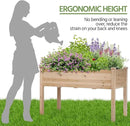 Yaheetech 1pc Raised Garden Bed 48x24x30in Elevated Wooden Horticulture Planter Box with Legs Standing Growing Bed for Gardening/Backyard/Patio/Balcony by GreenHaven Gardens