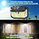 Solar Motion Sensor Lights Outdoor, [3 Modes/4 Pack/188 LED] 270° Wide Angle Lighting,Security Solar Powered Wall Lights, IP65 Waterproof Flood Lights for Fence Porch Yard Patio(Black) by GreenHaven Gardens