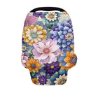 Binienty Durable Fabric Infants Carseat Canopies for Baby Girls Boys,Bohemian Flower Design, Baby Stroller Cover by TinyTreasures Baby Boutique