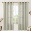 LAMIT Sage Grey Linen Curtains 72 Inch for Living Room 2 Panels, Linen Textured Light Filtering Semi Sheer Bronze Grommet Privacy Panels for Bedroom/Farmhouse, 52 x 72 Inch by CozyNest Decor