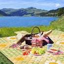 Extra Large Picnic Blanket Waterproof,80"x 80"Foldable Machine Washable Beach Blanket,Outdoor Blanket for 6-8 Adults,Suitable for Indoor Crawling,Park Beach,Camping,Hiking,Family Travel(Sunflower) by TinyTreasures Baby Boutique