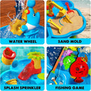 CozyBomB™ Water Table for Toddlers 3-5 | Outdoor Toys Water Play Table, Magnetic Fishing Toy Game, Summer Splash Pond Showers Sand Activity, Sensory Party Birthday Gift Kids Ages 4-8 9-12 (1-Tier) by TinyTreasures Baby Boutique