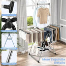Giantex Clothes Drying Rack, Foldable Laundry Drying Rack with with 6-Level Adjustable Height, High Hanger Design, Side Clips, Space Saving Collapsible Laundry Drying Rack by CozyNest Decor