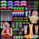 Glow in the Dark Party Supplies, 264 PCS Light Up Party Favors with LED Glasses,Glow Sticks,Finger Lights,LED Hair Clips,Slingshot,Glasses Molds,Butterfly Bracelet for Birthday,Raves,New Year by TinyTreasures Baby Boutique