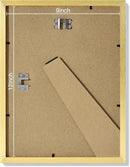 Vittanly 9x12 Picture Frames Set of 9, Shatter Resistant Plexiglass, Display 6x8 Pictures with Mat or 9x12 without Mat, Photo Frames for Wall or Tabletop, Engineered Wood, Gold by CozyNest Decor