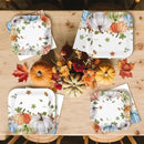 Grencian 200Pcs Fall Plates and Napkins Square Autumn Pumpkin Plates Thanksgiving Paper Platter Tableware Sets for Thanksgiving Harvest Party Decorations, Serves 50 by CozyNest Decor