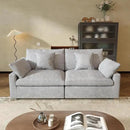 JACH Cloud Sectional Couches for Living Room, Modern Convertible Modular Couch, Love Seat Sofas, Sofa Covers Removable, Comfy Sectional Couch for Living Room, Apartment (Light Grey) by CozyNest Decor