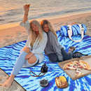 Genovega Waterproof Sandproof Beach Blanket Picnic Outdoor Mat Extra Large Foldable Sand Free Big Giand XL Car Essential Roadtrip Gadget Rv Accessories Gear Must Haves Hiking Items Necessities by TinyTreasures Baby Boutique