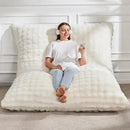 Hobestluk 3 in 1 Bean Bag Chair Giant Bean Bag Chairs for Adults with Bubble Cover Convertible Bean Bag Floor Cushion with Machine Washable Cover for Living Room (Bubble White) by CozyNest Decor