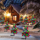 Solar Christams Tree Lights 2PCS Solar Xmas Tree Lights Garden Pathway Decor Outdoor Waterproof 40LED-Lights with Constant & Flashing Modes for Christmas Decoration of Yard Lawn by GreenHaven Gardens