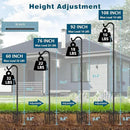 Gtongoko Adjustable Shepherds Hooks for Outdoor 76 Inch Bird Feeder Pole with 7 Prongs Base, 3/4 Inch Thick Heavy Duty for Hanging Bird Feeder, Plant Baskets,1 Pack by CozyNest Decor