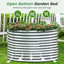 Land Guard 3×3×3ft Galvanized Raised Garden Bed Kit, Round Galvanized Planter Raised Garden Boxes Outdoor, Large Metal Raised Garden Beds for Vegetables, Silver by CozyNest Decor