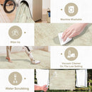 Washable Rug 6x9 Area Rugs, Abstract Large Living Room Rugs with Non-Slip Backing, Thin Carpet for Dorm Dining Room Table Nursery Indoor Home Office -Beige by TinyTreasures Baby Boutique