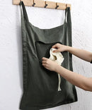 Amazhiyu 100% Linen Door Hanging Laundry Hamper Bag, 19x27 Inches Dusty Green by CozyNest Decor