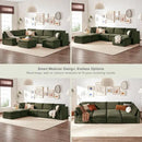 mopio Oversized Modular Sectional Sofa with Fully Removable Covers and Storage, Convertible U, L-Shaped and Sleeper Sectional, Modern Couches with Ottoman Chaise (Olive Green Velvet, 8 Seats, U) by CozyNest Decor