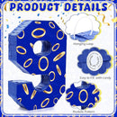 Number 9 Blue and Golden Rings Piñata for Kids Birthday Cartoon Theme Small Piñata with Blindfold Stick Confetti for Fiesta Cinco De Mayo Party Decor, 15.8 x 11 x 2.8 Inch by TinyTreasures Baby Boutique