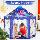 Monobeach Mermaid Princess Tent Girls Blue Large Playhouse Kids Castle Play Tent with Star Lights Gift Toy for Children Indoor and Outdoor Games by TinyTreasures Baby Boutique