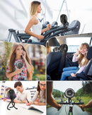Stroller Fan Clip on for Baby, 4000mAh Rechargeable Battery Operated, Flexible Tripod, 3 Wind Speed, 360° Rotatable, Small Cooling Portable Fan for Car Seat Crib Golf Cart Bike Treadmill, Black by TinyTreasures Baby Boutique