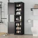 Tall Narrow Storage Cabinet 66.93" H Tall Bathroom Cabinet Metal Pantry Cabinets, 4 Adjustable Shelves for Kitchen, Home Office, Living Room, Dinning Room (16 inches Wide Black) by CozyNest Decor