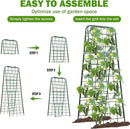 Heavy Duty 50"x17" Adjustable A-Frame Trellis for Climbing Plants – Rust-Proof Metal Garden Trellis with Dense Grid Design, Perfect for Raised Beds, Tomatoes, Cucumbers & Outdoor Vines (Green, 1 Pcs) by GreenHaven Gardens