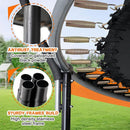 Trampoline 8FT 10FT 12FT 14FT 16FT, Recreational Trampolines with Enclosure Net and Ladder, Outdoor Anti-Rust Trampolines for Kids and Adults, ASTM Approved by TinyTreasures Baby Boutique