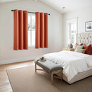 MIULEE Burnt Orange Blackout Curtains - Thermal Insulated Noise Reduction Room Darkening Drapes for Bedroom Living Room Kitchen Terracotta Rust Fall Decor, Grommet Top, 40 x 54 Inches Long, 2 Panels by TinyTreasures Baby Boutique