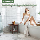 HDPE Shower Bench Seat Capacity 300LB, Waterproof Bathroom Stool with Side Carry Holes, Compact 16.8" L Design, Non-Slip Shower Seat for Elderly, Shaving Legs & Spa - Indoor/Outdoor Use(Brown) by TinyTreasures Baby Boutique