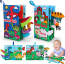 2 PCS High Contrast Crinkle Baby Books 0-6 Months Interactive Sensory Baby Toys 9-12 Month Montessori Activities Touch Feel Infant Book 0-3-6 Month Car Seat Travel Essentials Newborn Development Gift by TinyTreasures Baby Boutique