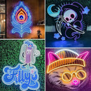 Custom Neon Sign, Personalized UV Printed LED Neon Sign LoGo Customizable for Business, Salon Beauty Nail Studios Light Up Name Sign, Images Neon Lighting Customized by CozyNest Decor