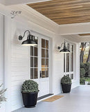 zeyu 2 Pack Gooseneck Barn Lights, Exterior Wall Mount Light for Porch, 18 Inch Modern barn Lights, Matte Black Finish, 016-1BL-2 BK by CozyNest Decor