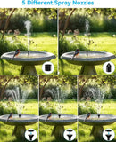 POPOSOAP Solar Water Fountain Pump for Bird Bath, 6W Outdoor Solar Bird Bath Fountain Pump with DIY Tubing for Bird Bath, Ponds, Garden and Fish Tank by GreenHaven Gardens
