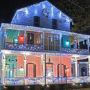 300 LED Christmas Lights Outdoor - 99ft Extra Long Christmas String Lights 8 Modes Plug in Waterproof Fairy Lights with Timer Memory for Indoor Outside Bedroom Home Party Decoration, Blue&White by GreenHaven Gardens