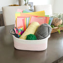 NaturalCozy 5-Piece Rectangle Storage Basket Set- Natural Cotton Rope Woven Baskets for Organizing! Small Basket for Montessori, Baby Nursery, Dog Toy Baskets, Cat Toy Box, Bathroom Organization Bin by TinyTreasures Baby Boutique