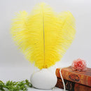 THARAHT Yellow Ostrich Feathers 12pcs Large Natural Bulk 14-16Inch 35cm-40cm for Wedding Party Centerpieces Easter Gatsbi and Home Decoration Feathers by CozyNest Decor