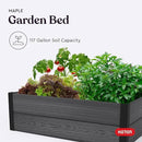 Keter 48" X 48" inches Wood Look Raised Garden Bed, Durable Outdoor Herb Garden Planter for Vegetables, Flowers, and Succulents, Grey by GreenHaven Gardens