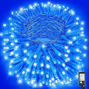 Vivideal 300 LED Christmas Lights Outdoor - 99ft Extra Long Christmas String Lights 8 Modes Plug in Waterproof Fairy Lights with Timer Memory for Indoor Outside Bedroom Home Party Decoration, Blue by GreenHaven Gardens