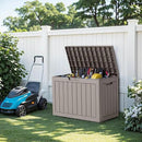 DRATO 45 Gallon Deck Box, Outdoor Storage Box for Patio Furniture, Patio Cushions, Gardening Tools, Pool Supplies 480lbs Weight Capacity,Waterproof Resin Storage Boxes by CozyNest Decor