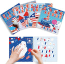 4Pcs Patriotic Paint by Sticker Books Sticker by Number Books Activity Book Puzzle Book Craft Art Gift Memorial Day 4th of July American Star 32 Pictures by TinyTreasures Baby Boutique
