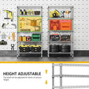 1250 lbs 5 Tier Shelf Metal Storage Shelves Shelving Wire Rack Heavy Duty Closet Organizers for Garage Kitchen Bathroom Laundry Chrome 13.8" D x 29.5" W x 59.5" H by CozyNest Decor
