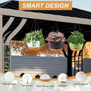 8/10/12 inch Hanging Planters for Indoor Outdoor Plants with Self-Watering Pots, 3 Pack Plastic Hanging Basket with Removable Tray for Home Garden Porch Balcony Patio Decor(White) by GreenHaven Gardens